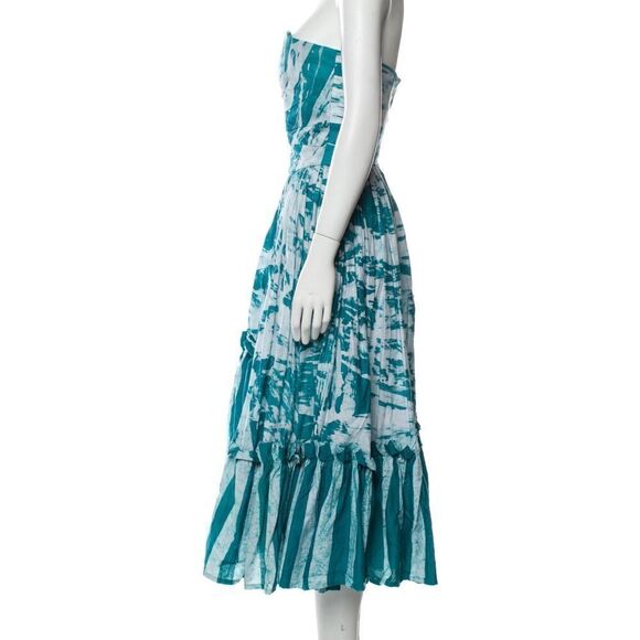 Sika Nia Strapless Printed Knee-Length Dress sz 10 - Picture 2 of 8